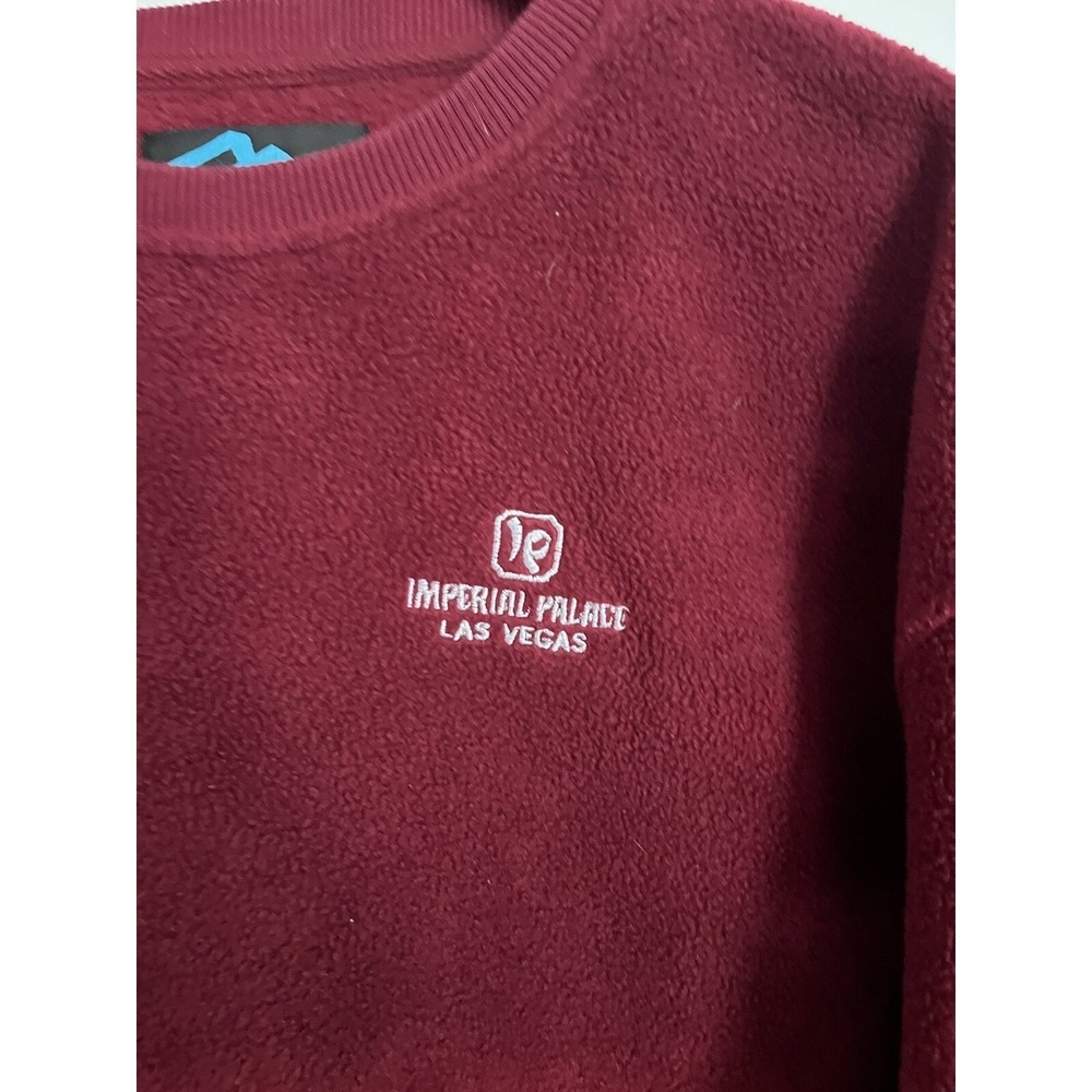 Vintage Imperial Palace Fleece Burgundy Men's Large‎ Tri-Mountain Las Vegas BB
